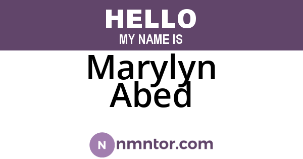 Marylyn Abed