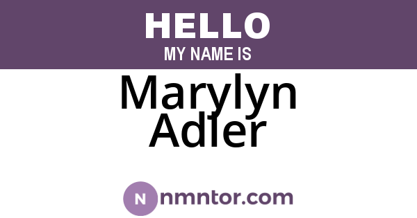 Marylyn Adler