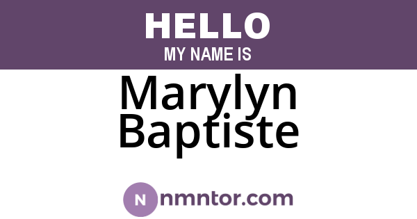 Marylyn Baptiste
