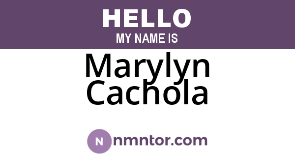 Marylyn Cachola