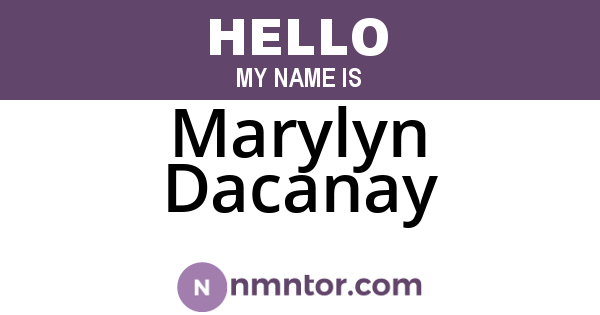 Marylyn Dacanay