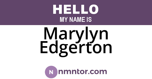 Marylyn Edgerton