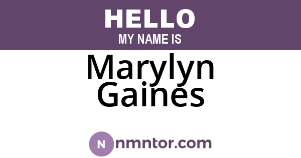 Marylyn Gaines