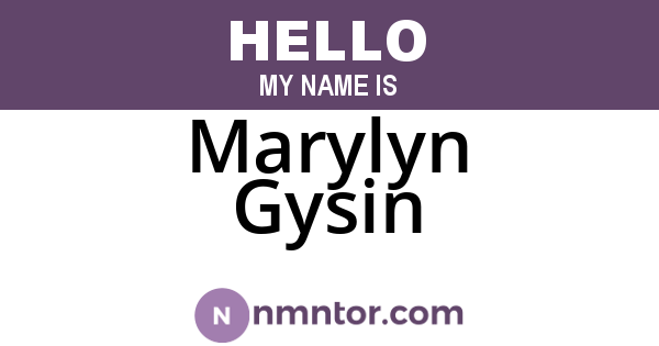 Marylyn Gysin