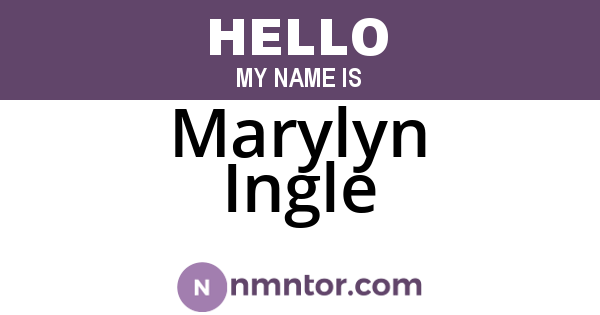 Marylyn Ingle