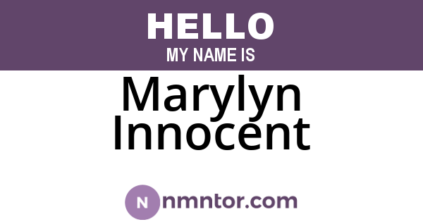 Marylyn Innocent