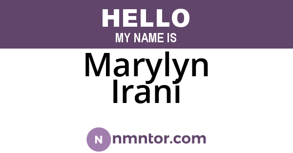 Marylyn Irani