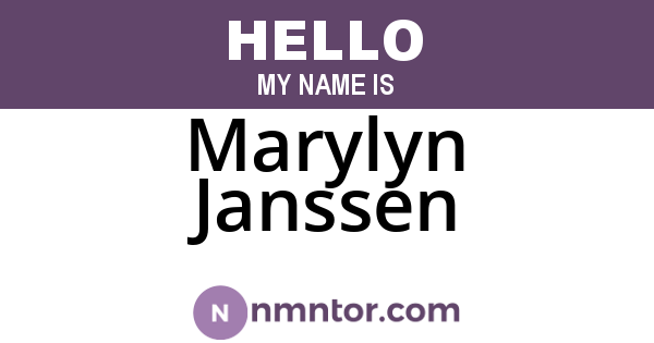 Marylyn Janssen
