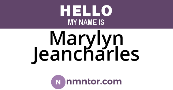 Marylyn Jeancharles
