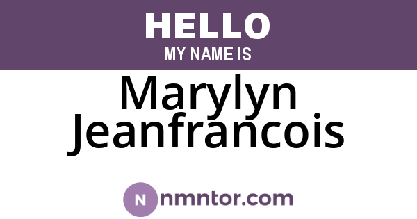Marylyn Jeanfrancois