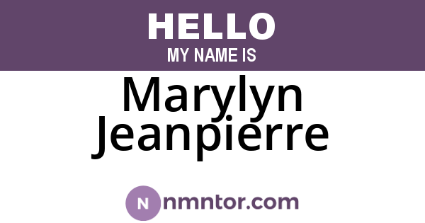 Marylyn Jeanpierre