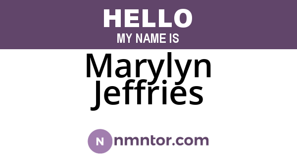 Marylyn Jeffries