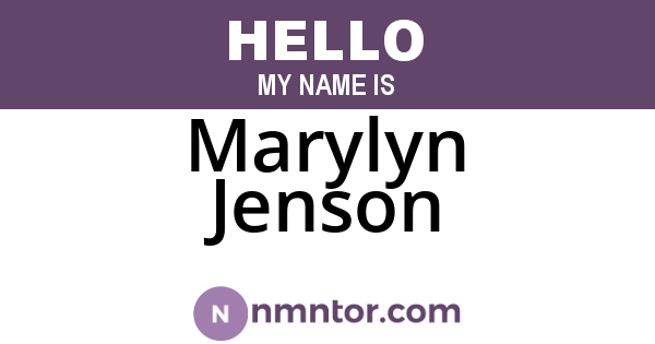 Marylyn Jenson