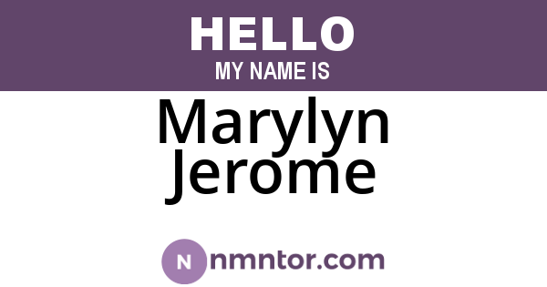 Marylyn Jerome