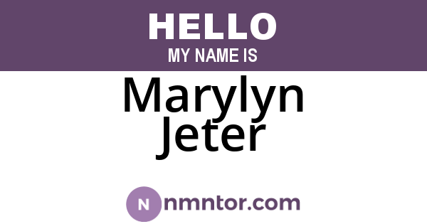 Marylyn Jeter