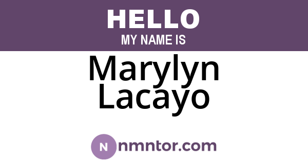 Marylyn Lacayo