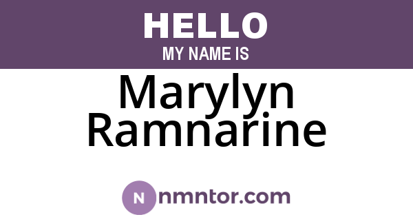 Marylyn Ramnarine