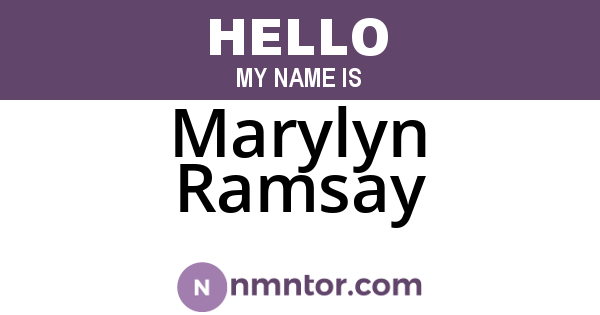 Marylyn Ramsay