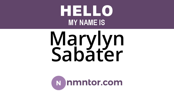 Marylyn Sabater
