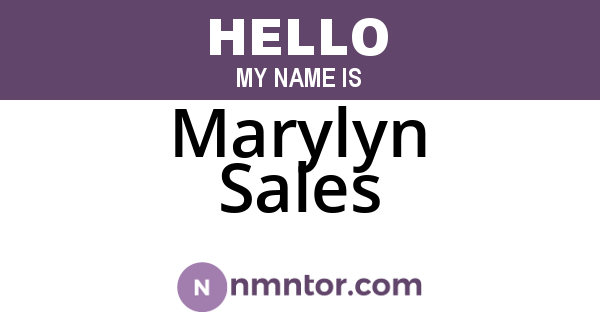 Marylyn Sales