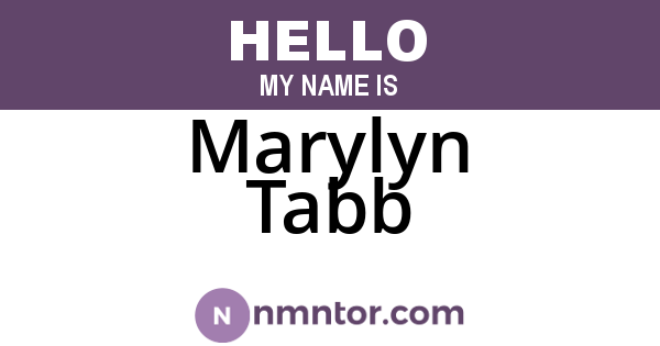Marylyn Tabb