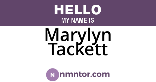 Marylyn Tackett