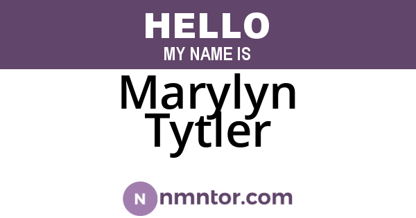 Marylyn Tytler