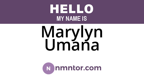 Marylyn Umana