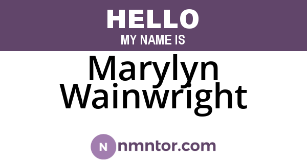 Marylyn Wainwright