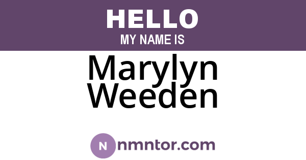 Marylyn Weeden