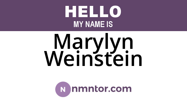 Marylyn Weinstein