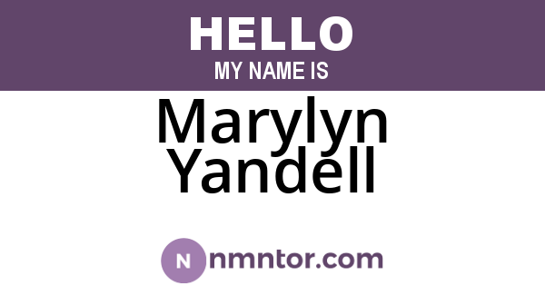 Marylyn Yandell