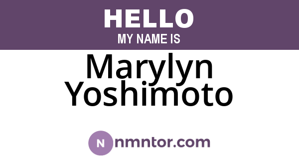 Marylyn Yoshimoto