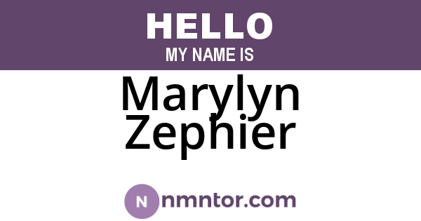 Marylyn Zephier