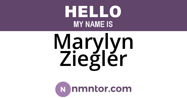 Marylyn Ziegler