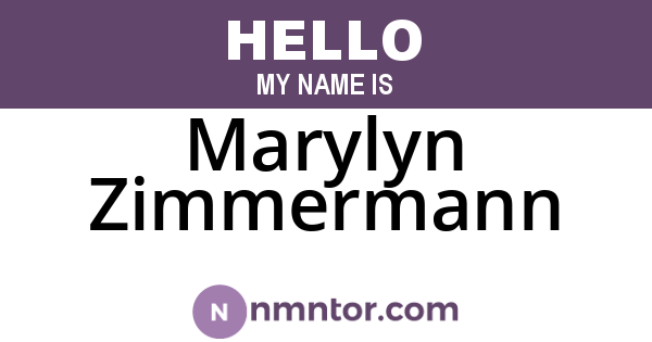 Marylyn Zimmermann