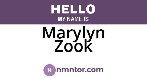 Marylyn Zook
