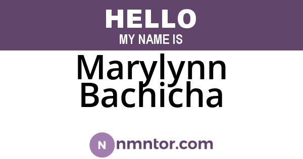 Marylynn Bachicha