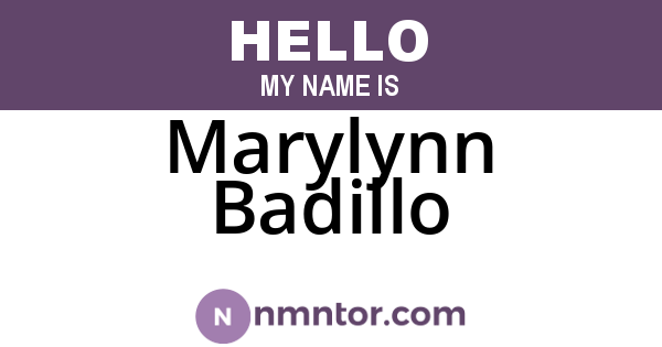 Marylynn Badillo