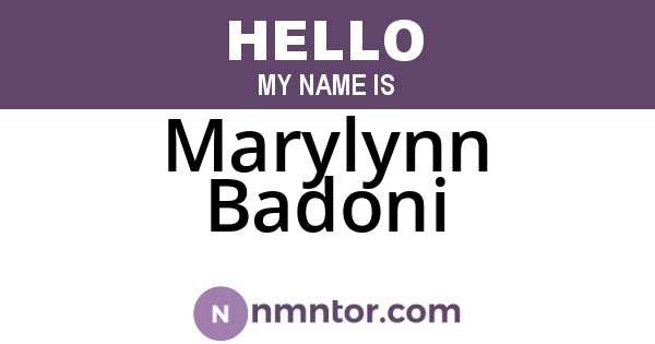 Marylynn Badoni