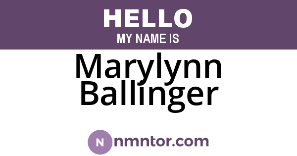 Marylynn Ballinger
