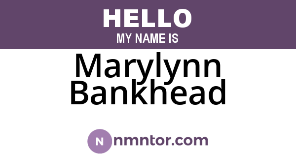 Marylynn Bankhead