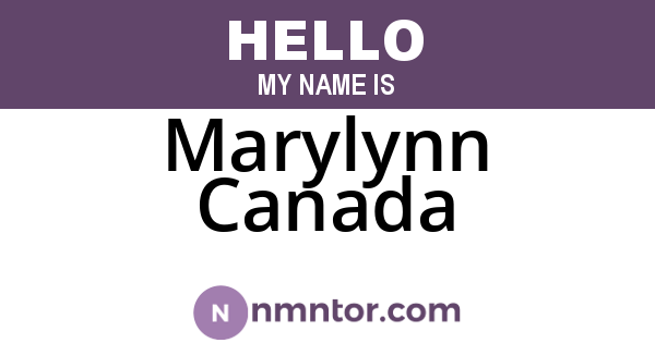 Marylynn Canada