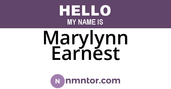 Marylynn Earnest
