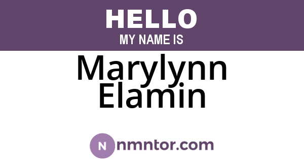 Marylynn Elamin