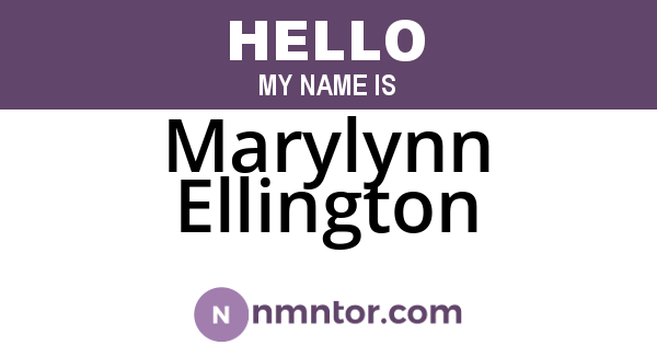 Marylynn Ellington