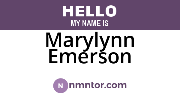 Marylynn Emerson