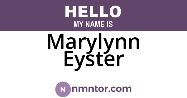 Marylynn Eyster