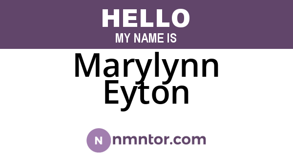Marylynn Eyton