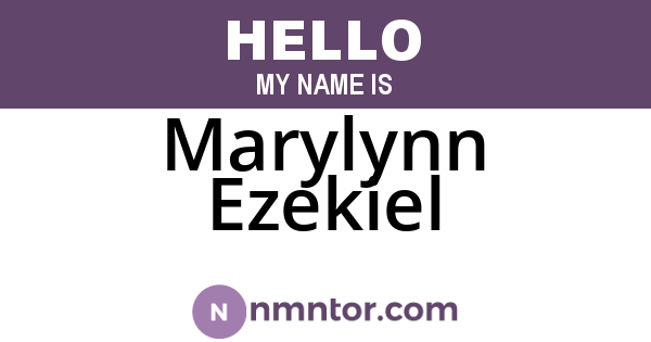 Marylynn Ezekiel
